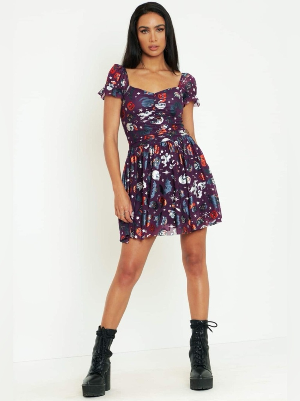 BlackMilk RARE SAMPLE Trick or Treat Cosmic Dress XS BNWOT Vintage Halloween VTG - Picture 9 of 10